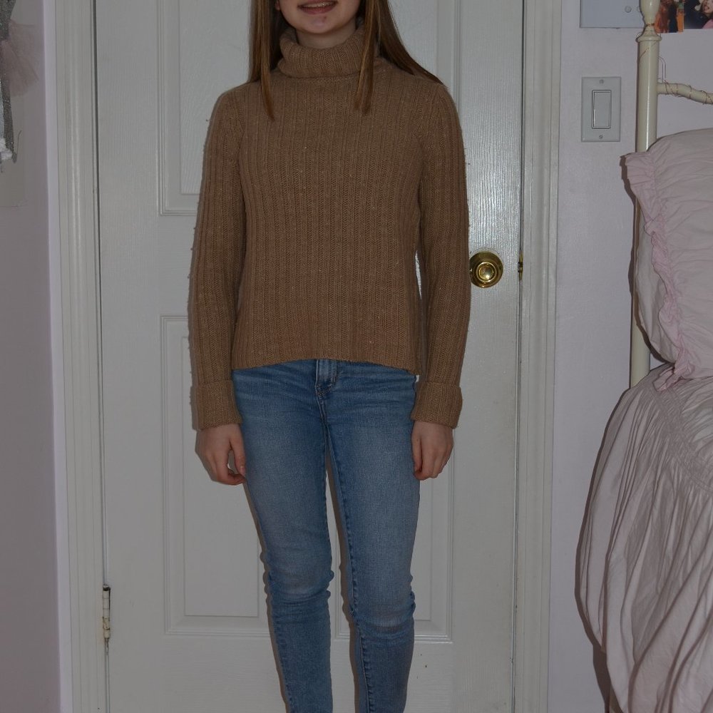 [Ann Taylor LOFT] Tan Wool Turtleneck Sweater